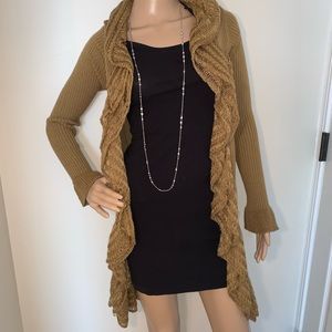 P Luca Milano New Beige Cardigan Size M